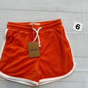 Boden Vibrant Orange Terry Shorts size 6